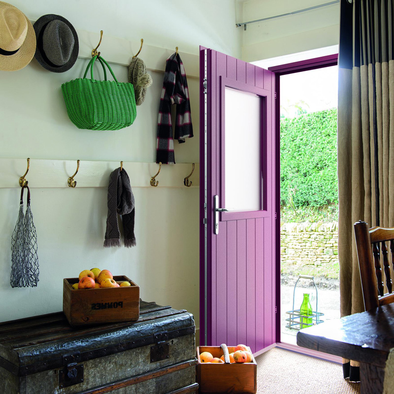 purple signature door in house